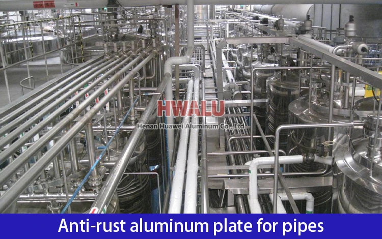 Anti-rust aluminum plate for pipes