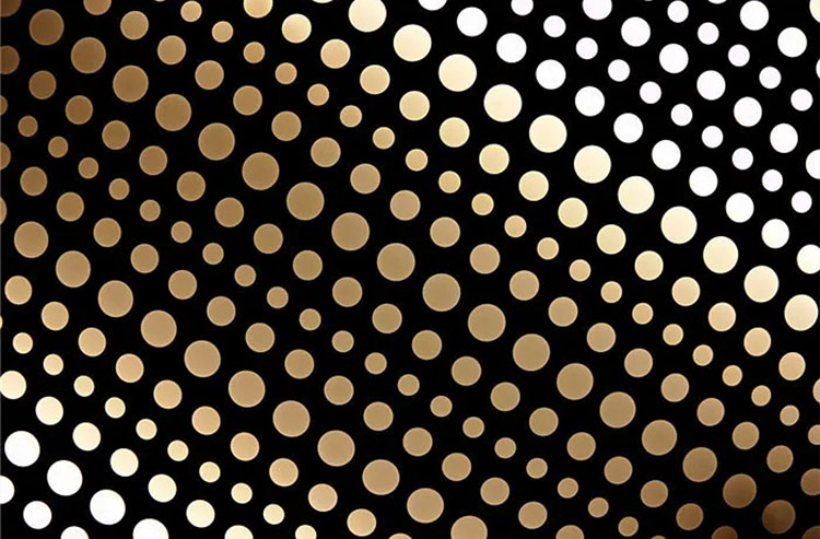 Black paint gradient hole perforated aluminum plate