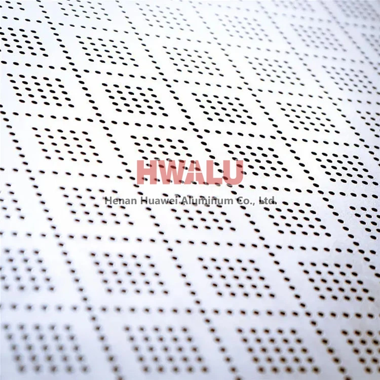Patterned perforated aluminum sheet processing