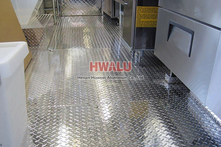placa de rulare din aluminiu simplu pentru scara podeaua camionului