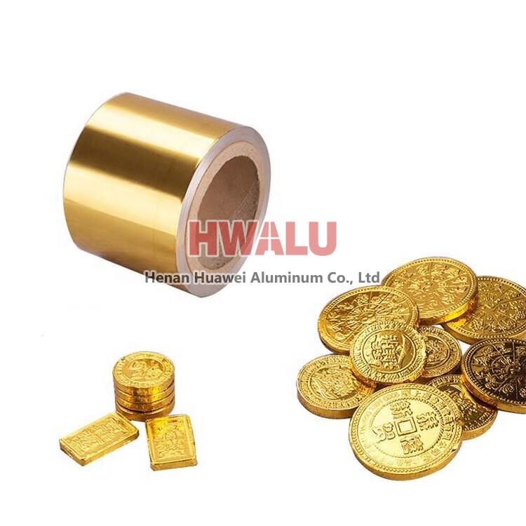 gold aluminum foil for chocolate wrapping